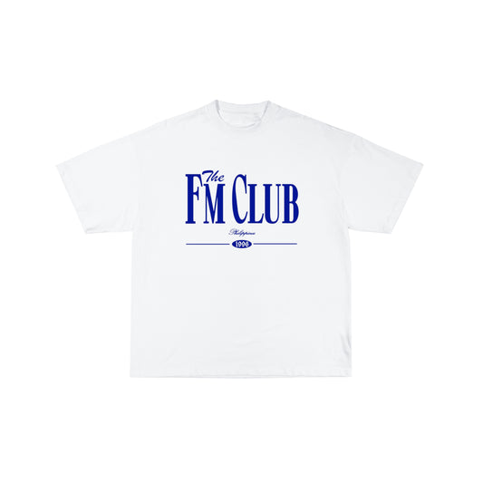 THE FM CLUB 1996 OVERSIZED TEE (WHITE - ROYAL BLUE)